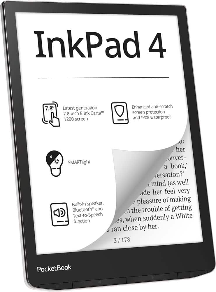 Ebook PocketBook InkPad 4 743 7,8" 32GB Wi-Fi Stardust Silver (WYPRZEDAŻ) — zdjęcie 1 z 8