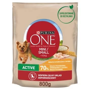 Purina Karma One Mini Active bogata w kurczaka z ryżem 800g