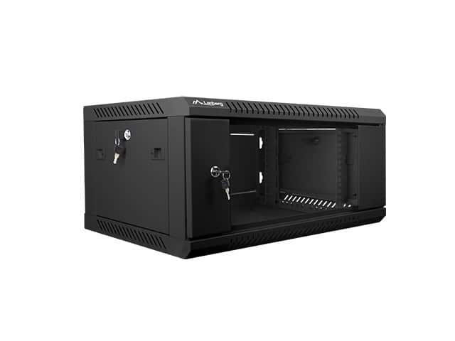 Szafa jednosekcyjna Lanberg WF01-6404-10B (4U; 280mm / 600mm / 450 mm; wisząca; Szklane; 19''; kolor czarny) — zdjęcie 1 z 4