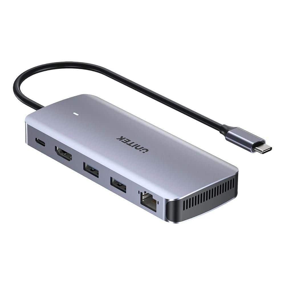 UNITEK AKTYWNY HUB USB-C 10GBPS, M.2, HDMI, PD 100W — zdjęcie 1 z 8
