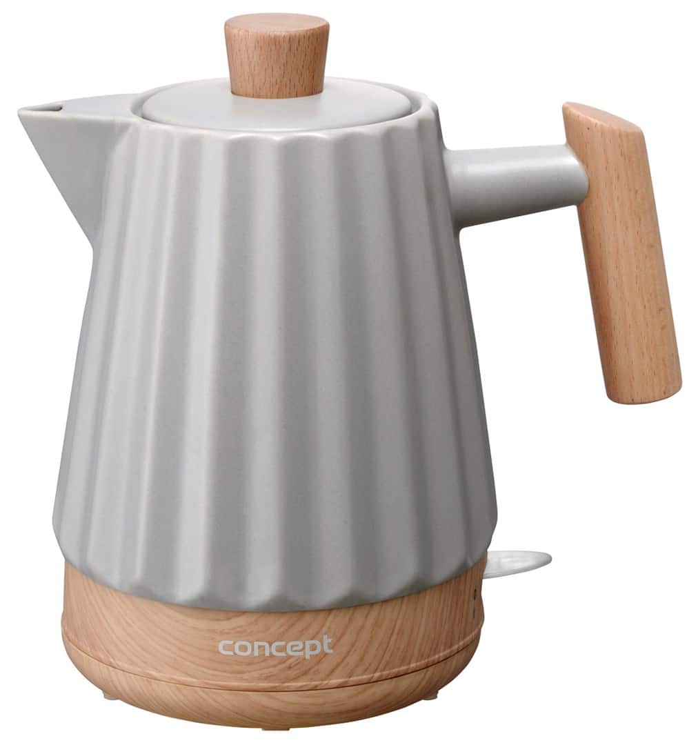 Czajnik elektryczny ceramiczny RK0091 CONCEPT jasnoszary 1,5 l — zdjęcie 1 z 8