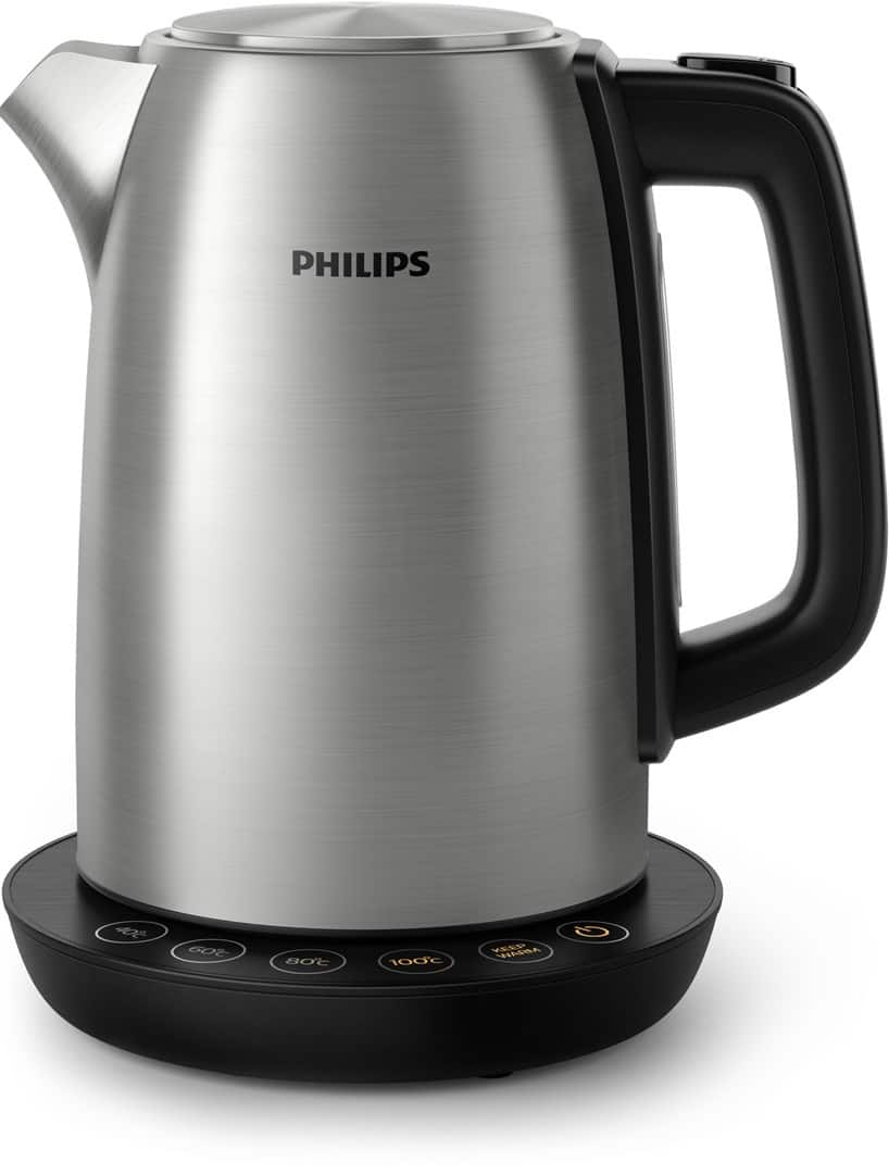 Czajnik elektryczny PHILIPS HD 9359/90, 1,7 l, stal nierdzewna, czarny — zdjęcie 1 z 2