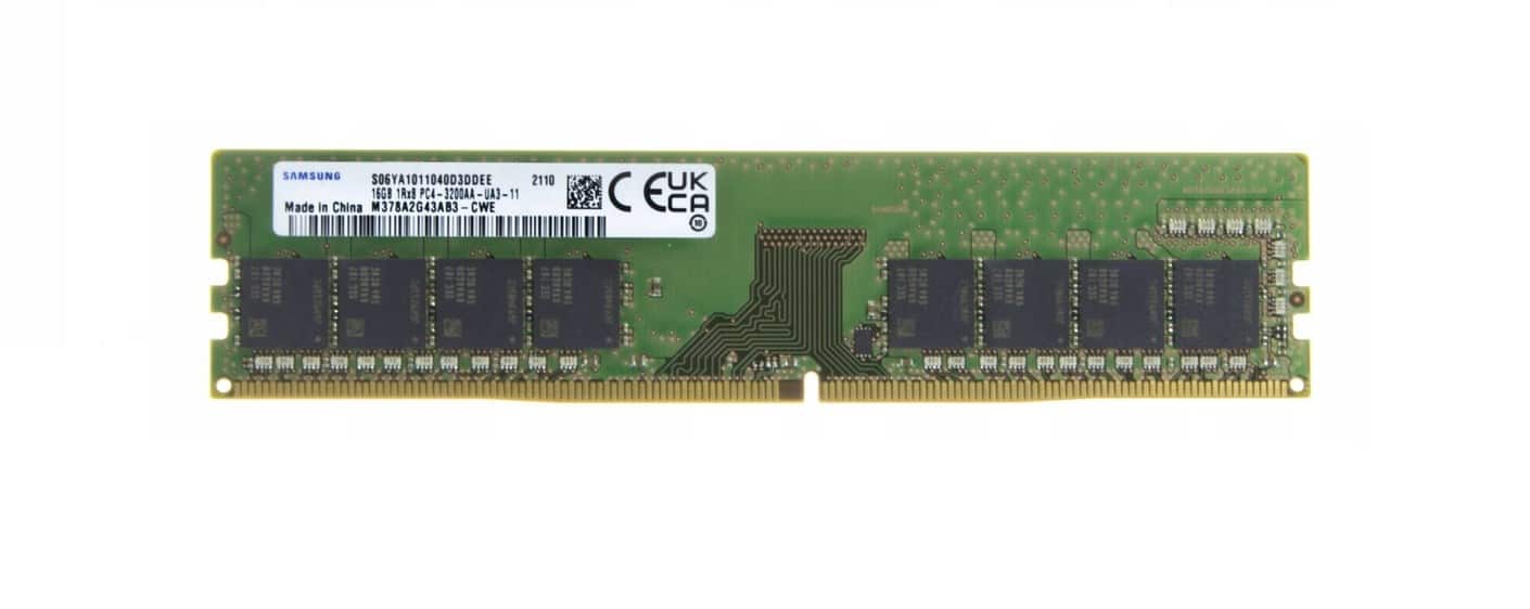 Samsung UDIMM non-ECC 16GB DDR4 3200MHz