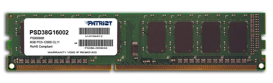 Patriot Memory Signature PSD38G16002 8GB DDR3 — zdjęcie 1 z 4