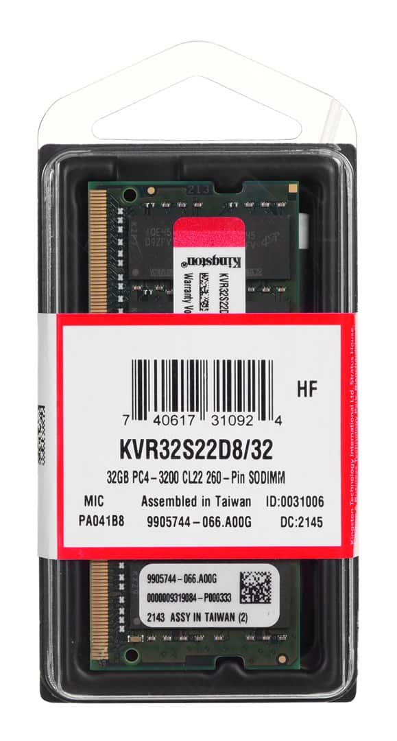 KINGSTON DDR4 SODIMM 32GB 3200MHz CL22 2Rx8 — zdjęcie 1 z 2