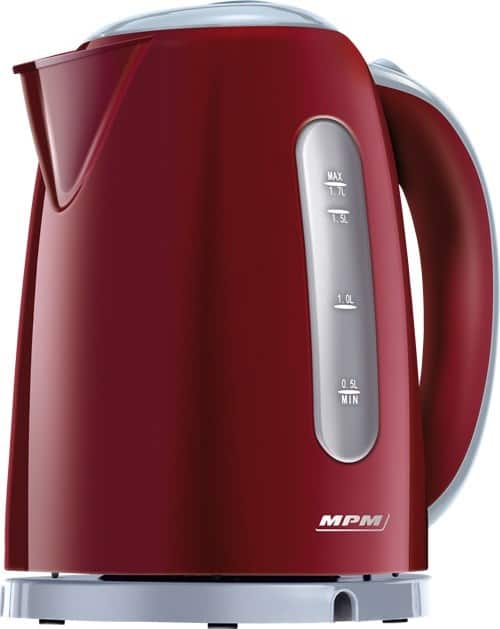 Czajnik bezprzewodowy MPM MCZ-85/B2, 1,7 l, bordowy, wymienny filtr, 2200 W
