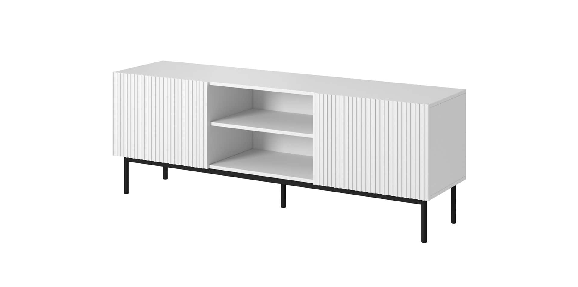 Szafka RTV PAFOS 150x40x60 biały mat — zdjęcie 1 z 2
