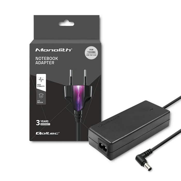 Zasilacz Qoltec 65W do notebooka Toshiba — zdjęcie 1 z 8