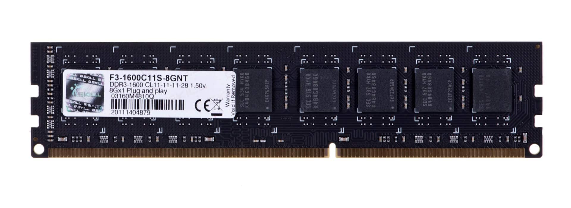 G.SKILL DDR3 8GB 1600MHz CL11 XMP BULK — zdjęcie 1 z 2