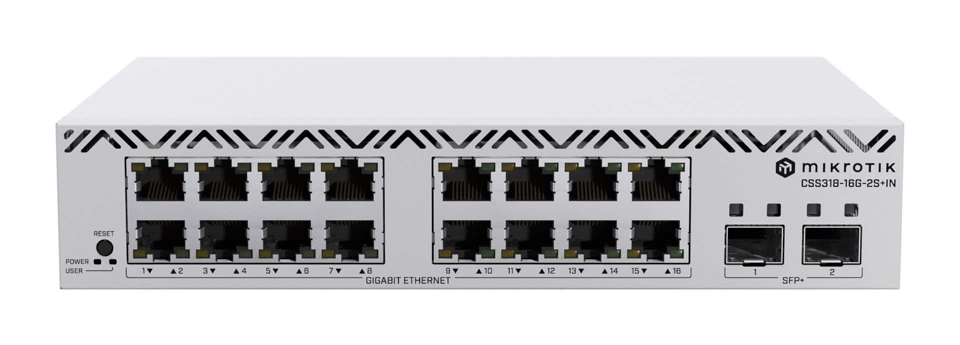 Switch Mikrotik CSS318-16G-2S+IN 18p Managed Gigabit/10G — zdjęcie 1 z 6