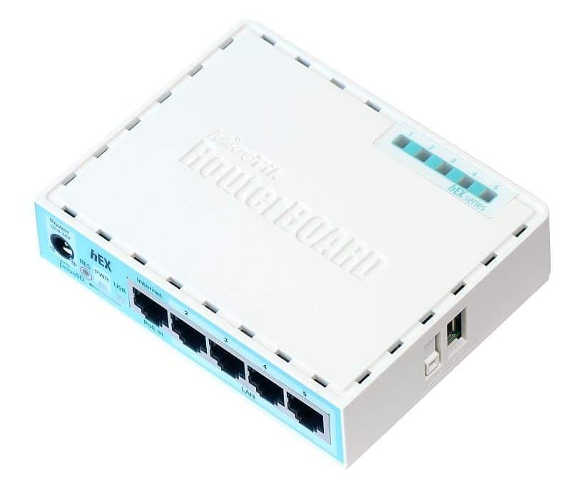Router Mikrotik hEX (RB750Gr3) Total Ethernet  Ports:5; Architecture:MMIPS; CPU core:2 — zdjęcie 1 z 5