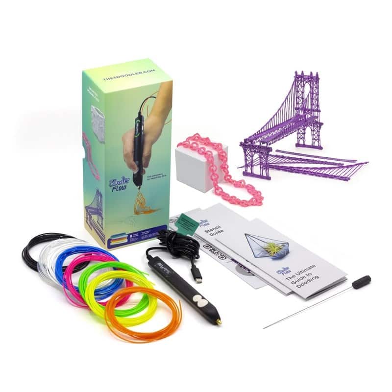 3DOODLER FLOW ESSENTIALS ZESTAW DŁUGOPISU DO DRUKOWANIA 3D + 8 SZT RÓŻNOKOLOROWYCH SZPUL FILAMENTU 1,75MM FLOW — zdjęcie 1 z 6