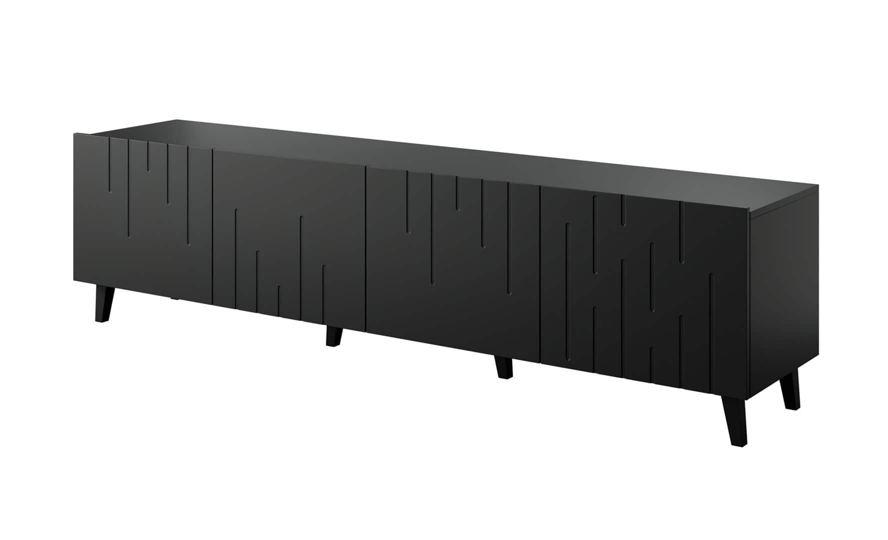 Szafka RTV BARI 200x42x52 czarny mat — zdjęcie 1 z 3