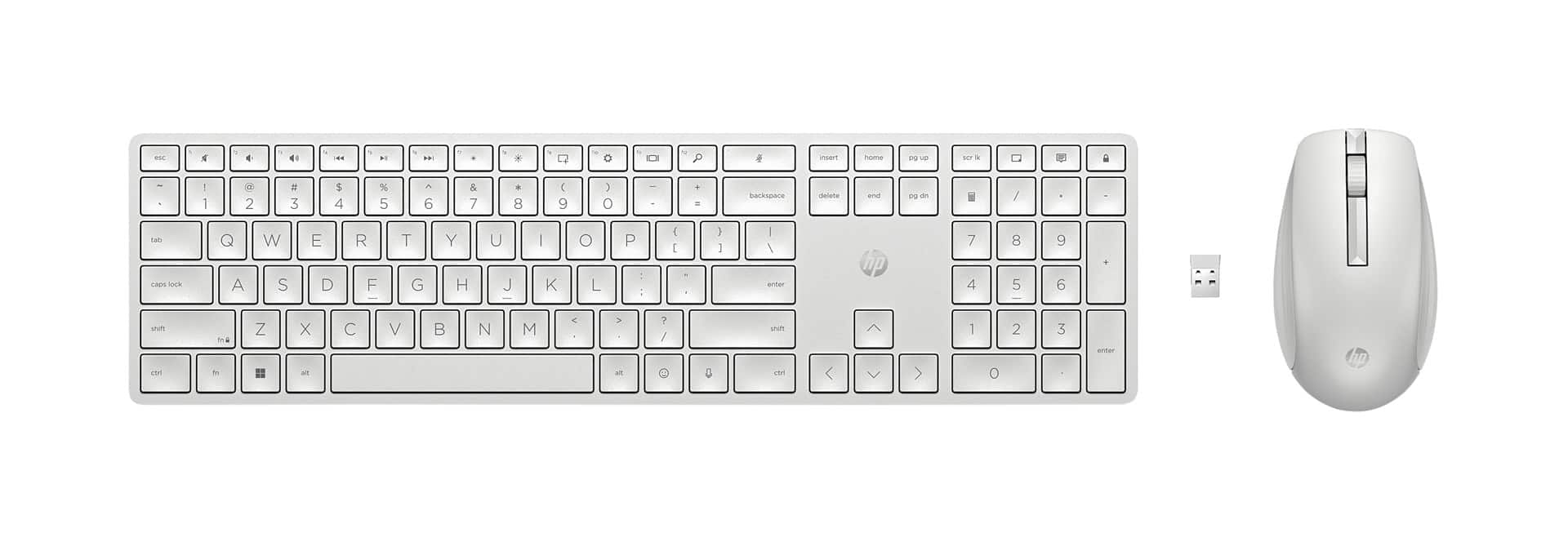 Zestaw klawiatura + mysz HP 650 Wireless Keyboard and Mouse Combo bezprzewodowe białe 4R016AA — zdjęcie 1 z 4