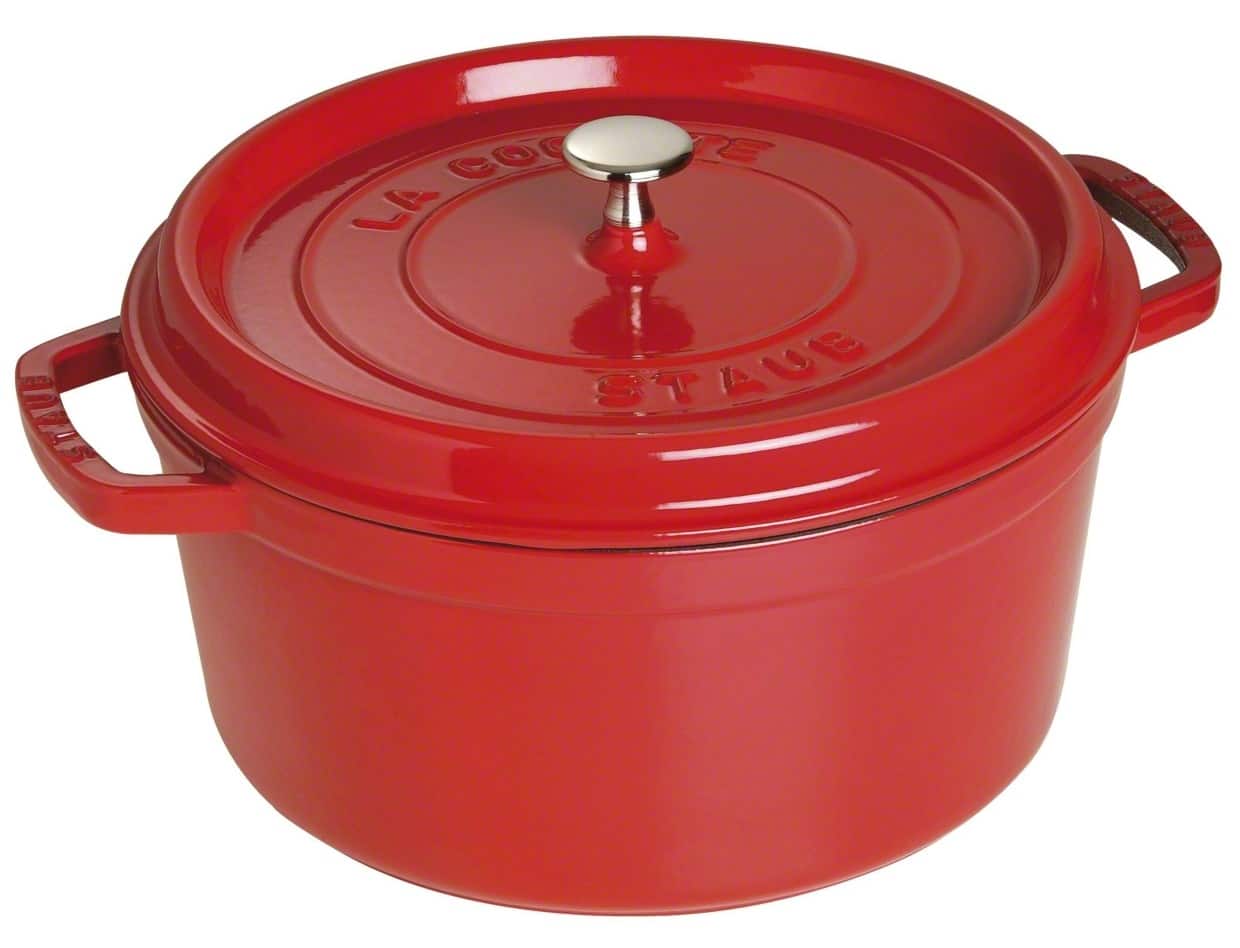 Garnek żeliwny okrągły wysoki STAUB 40501-485-0 - czerwony 4.8 ltr — zdjęcie 1 z 5