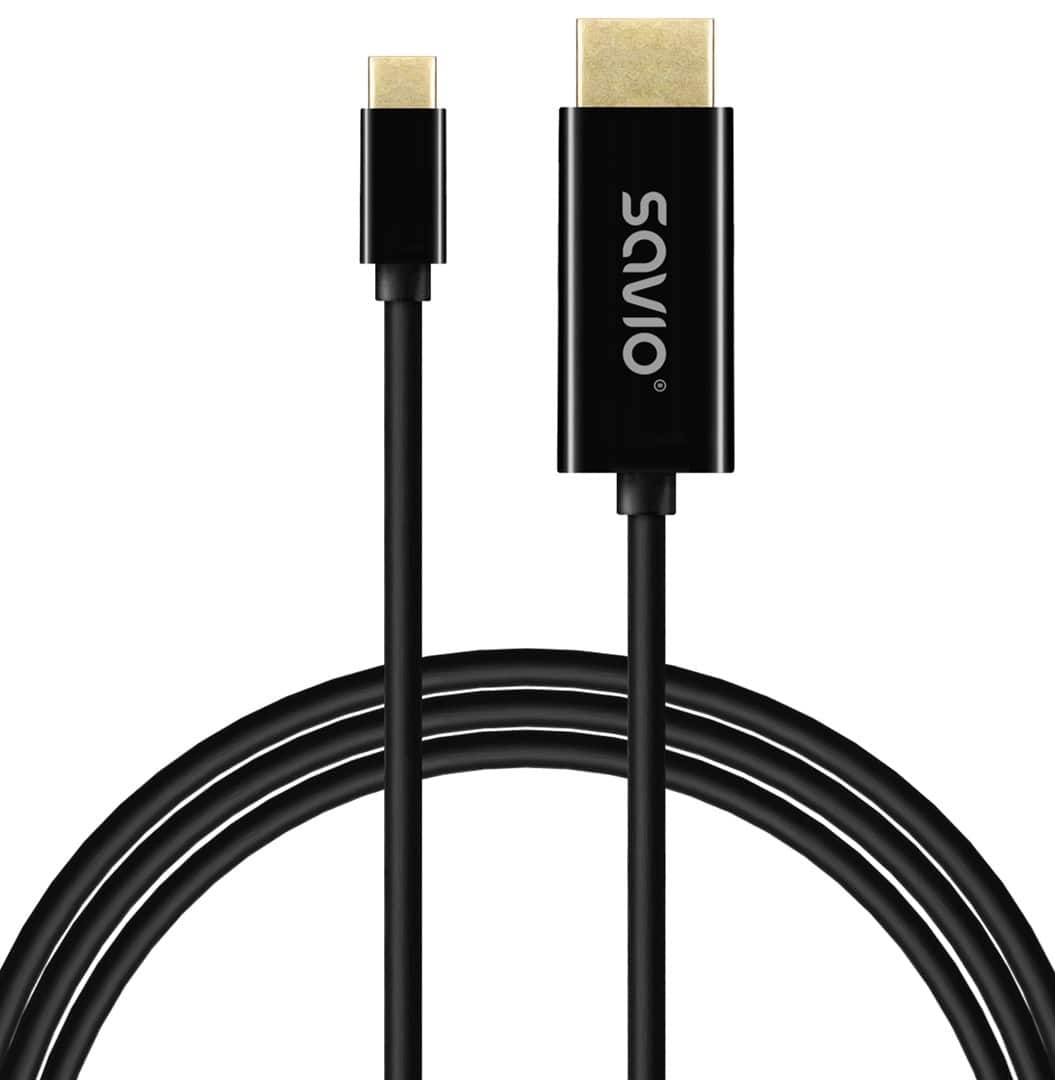 SAVIO KABEL USB-C DO HDMI 30HZ 1M PLASTIK CL-190 — zdjęcie 1 z 2