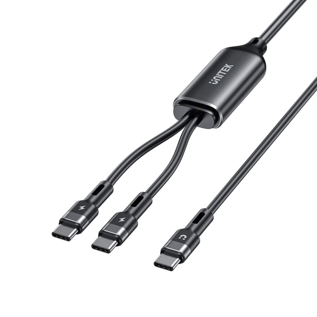 UNITEK KABEL USB-C 2W1 PD 100W SILIKON 1,8M — zdjęcie 1 z 2