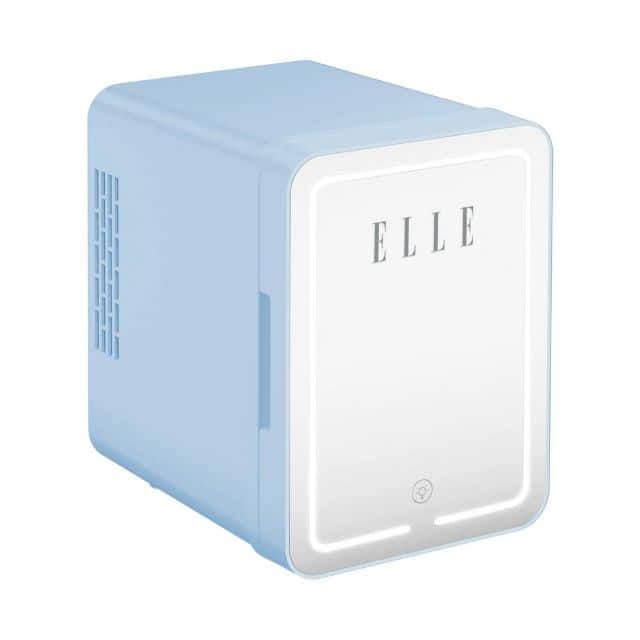 Mini lodówka ELLE 4L niebieska z lusterkiem LED — zdjęcie 1 z 6
