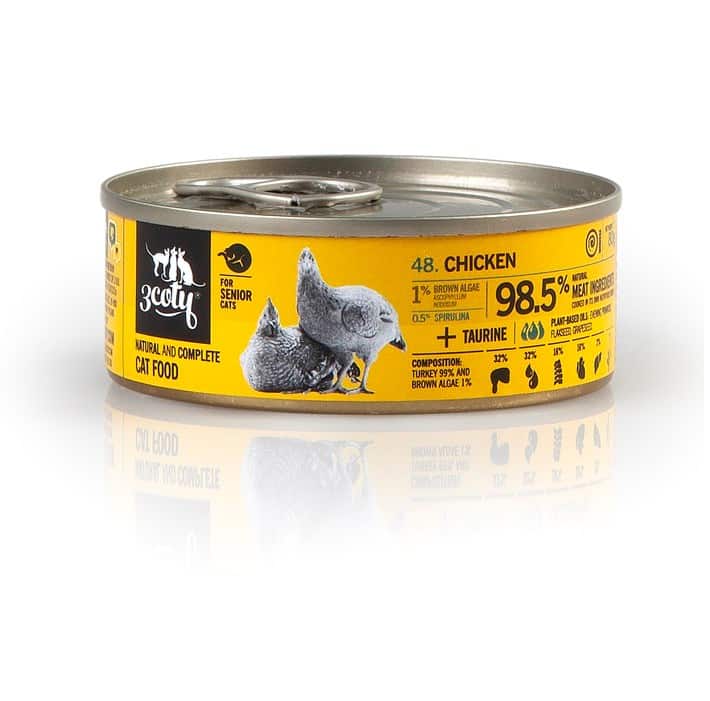 3Coty CHICKEN with Spirulina for Senior Cats 80g — zdjęcie 1 z 8