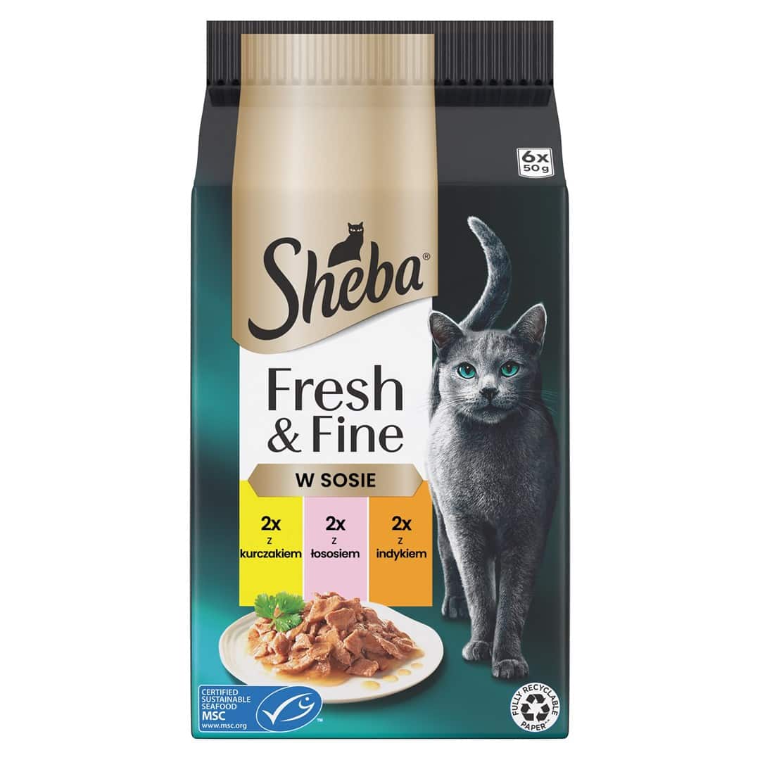 SHEBA Fresh & Fine - mokra karma dla kota, 6x50g