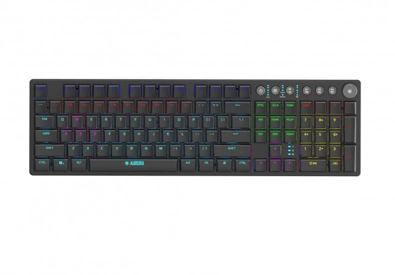 Klawiatura I-BOX Aurora K-6 RGB, Red Switch, Low Profile — zdjęcie 1 z 8