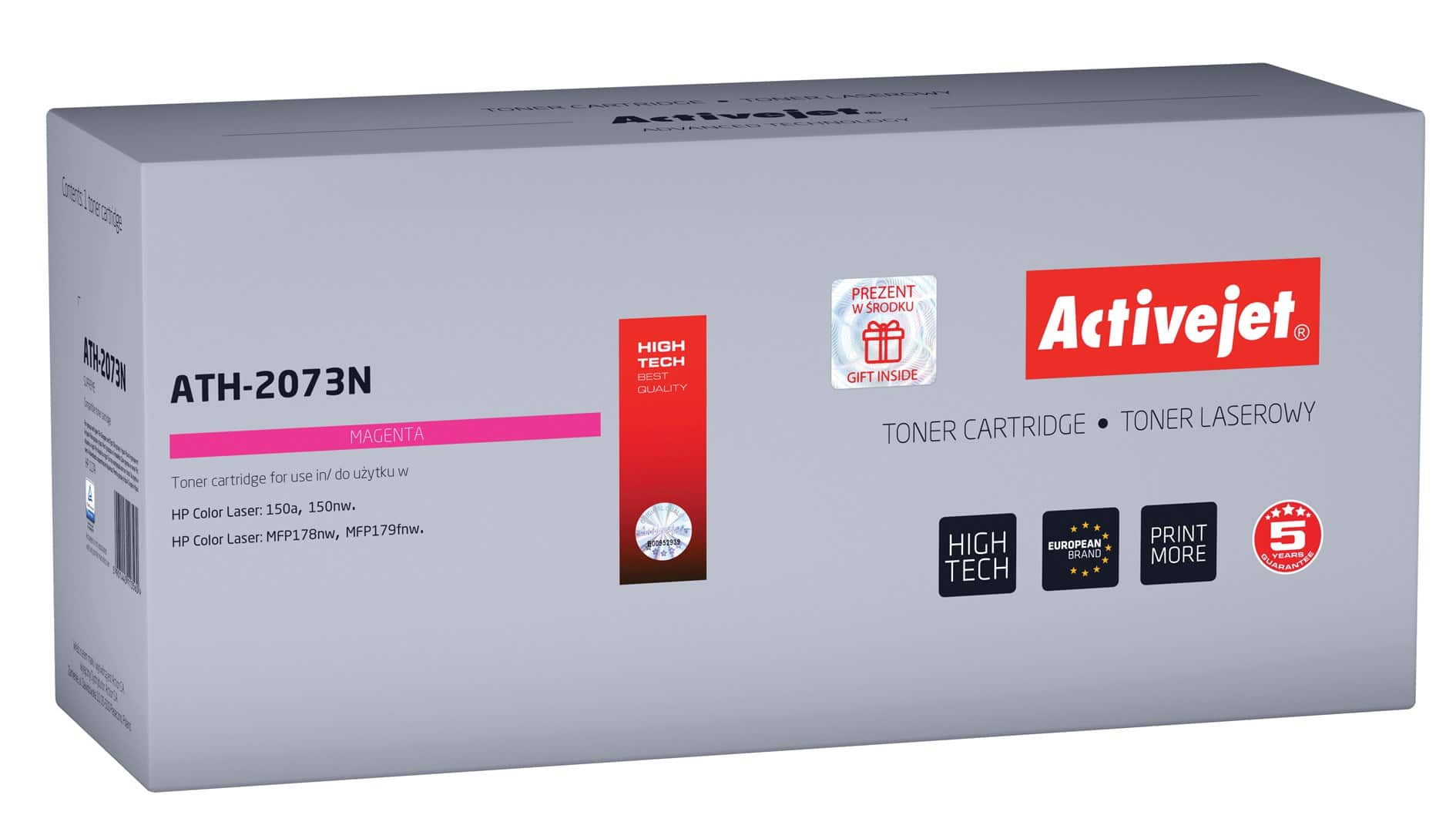 Activejet ATH-2073N Toner (zamiennik HP 117A W2073A; 2073A; Supreme; 700 stron; czerwony)