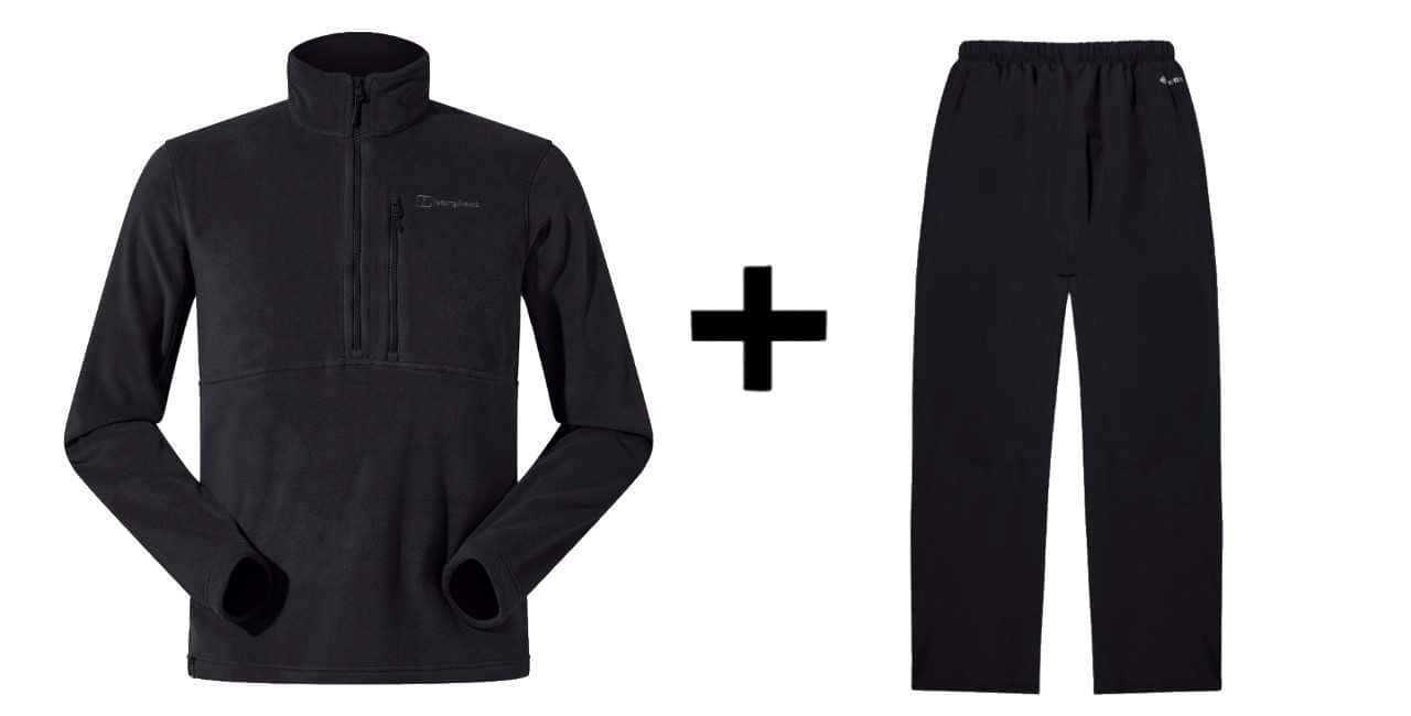 Bluza Berghaus Prism PT HZ  roz. L Czarna + Berghaus HILLWALKER OVRTRS AM BLK/BLK roz. L