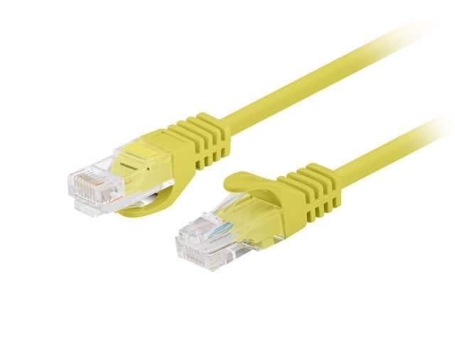 PATCHCORD KAT.6 UTP 1M ŻÓŁTY FLUKE PASSED LANBERG 10-PACK — zdjęcie 1 z 2