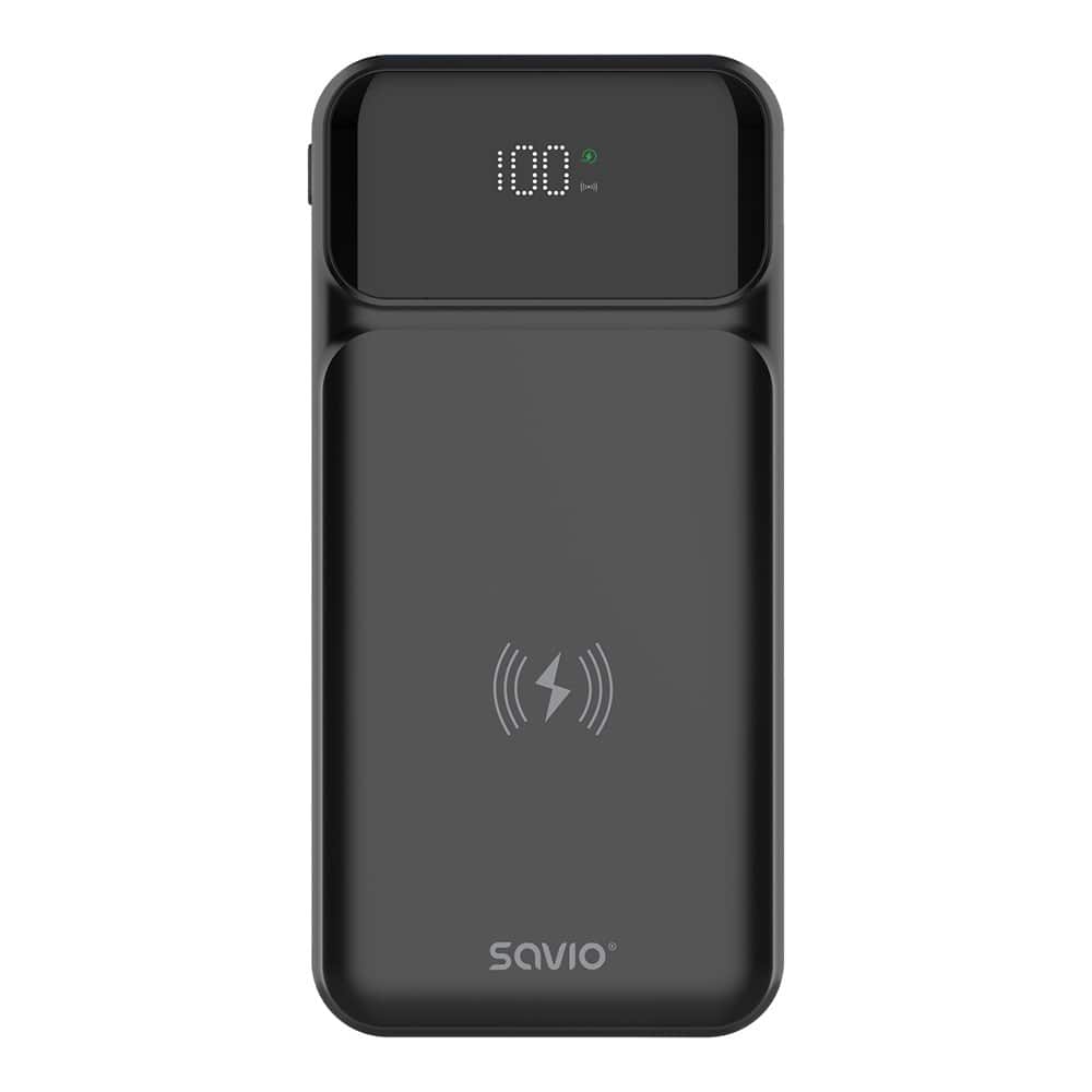 SAVIO POWERBANK 10000 MAH CZARNY BA-09 — zdjęcie 1 z 2