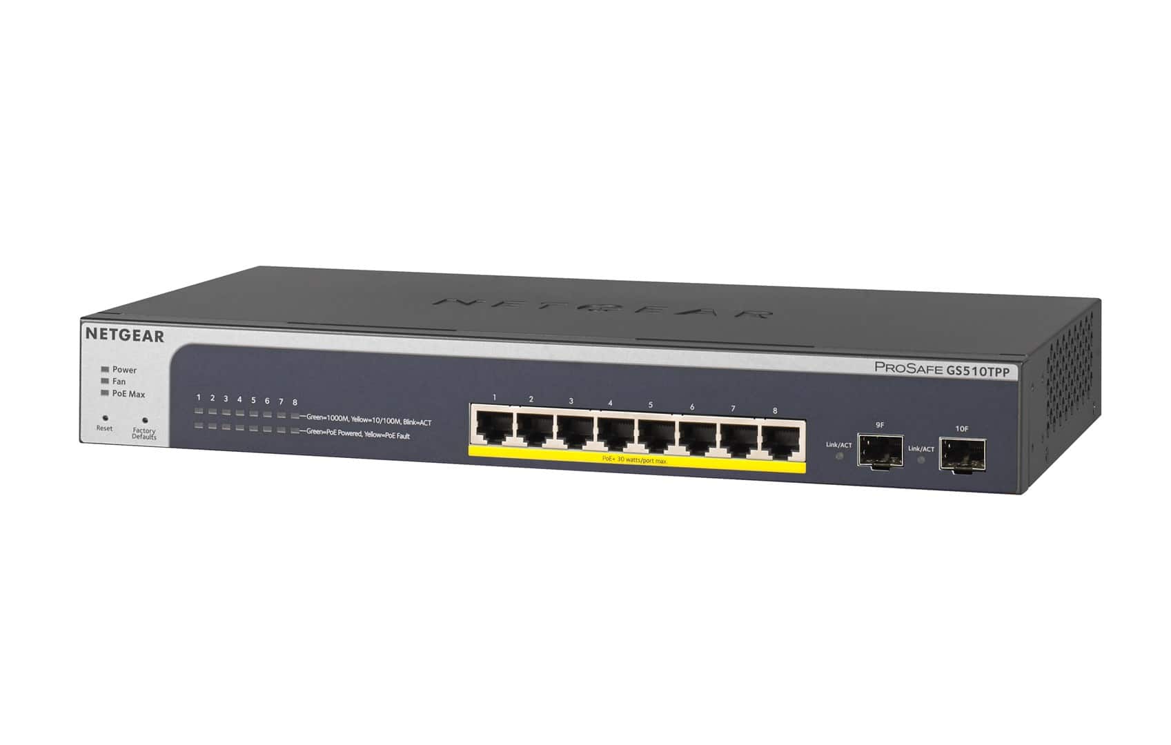 Switch Netgear GS510TPP-100EUS 10p PoE 190W Managed — zdjęcie 1 z 2