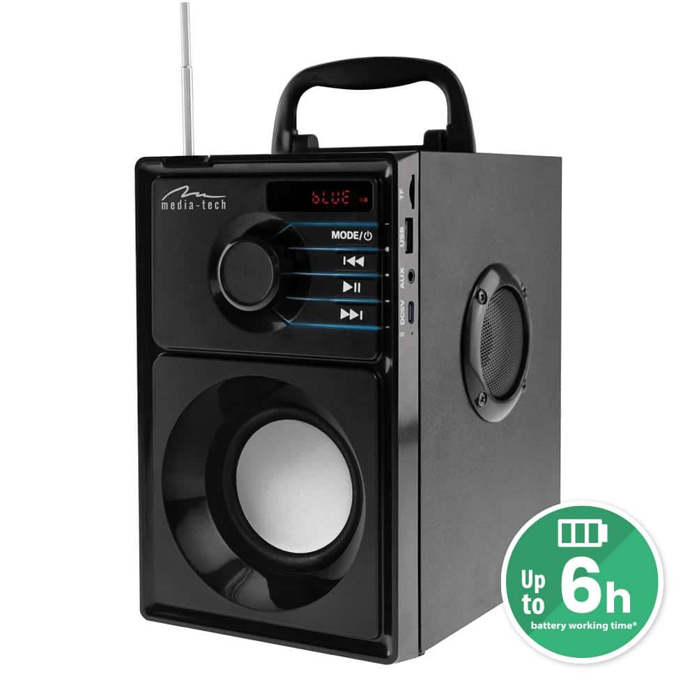 MEDIA-TECH GŁOŚNIK BEZPRZEWODOWY BOOMBOX SILVER 15W — zdjęcie 1 z 8