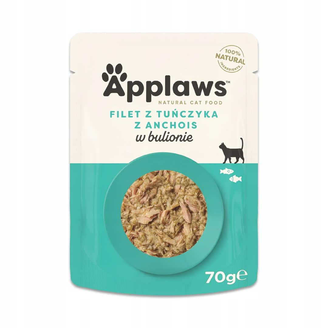 APPLAWS CAT Tuńczyk Anchois, wodorosty w rosole 70g — zdjęcie 1 z 2