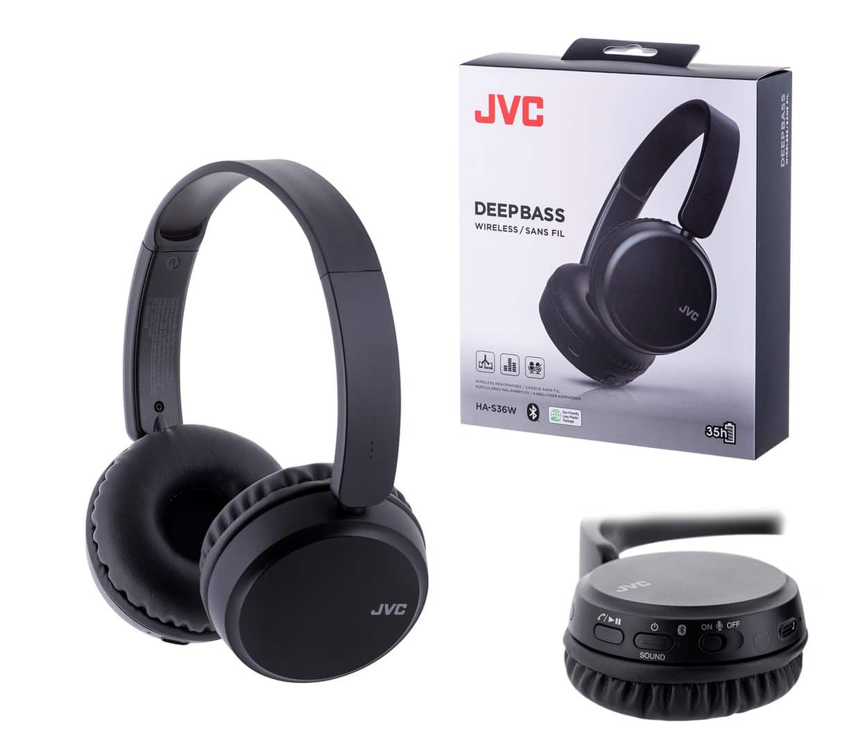 Słuchawki JVC HAS-36WBU BT BLACK — zdjęcie 1 z 8