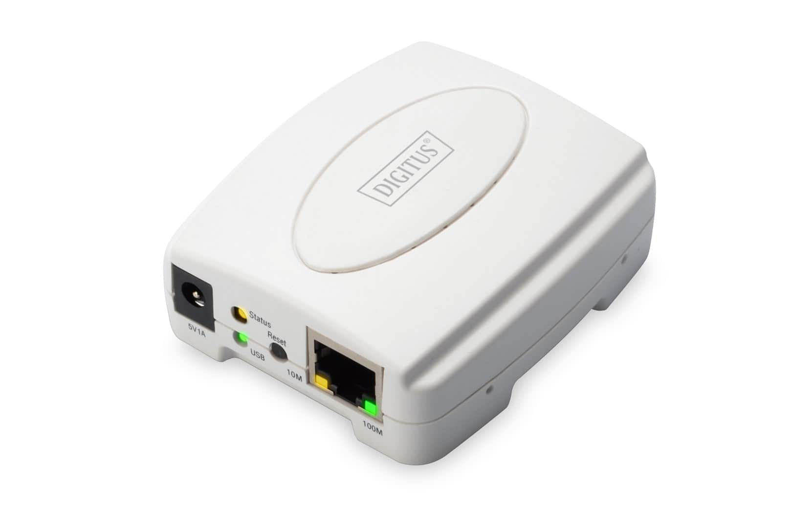 DIGITUS SERWER WYDRUKU LAN 1XUSB 2.0 1XRJ45 10/100MBPS — zdjęcie 1 z 2