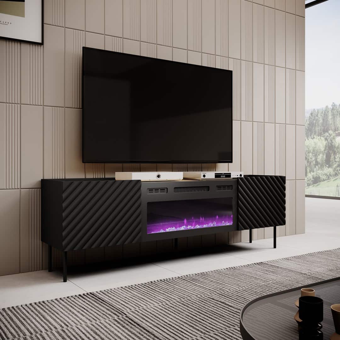 Szafka RTV ONDA 180x40x39-58 czarny — zdjęcie 1 z 2