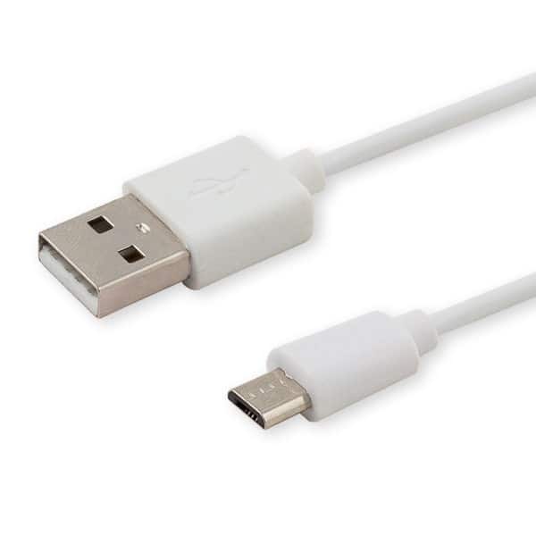 Kabel SAVIO CL-123 Micro USB - USB 2.0, 1m, biały — zdjęcie 1 z 4