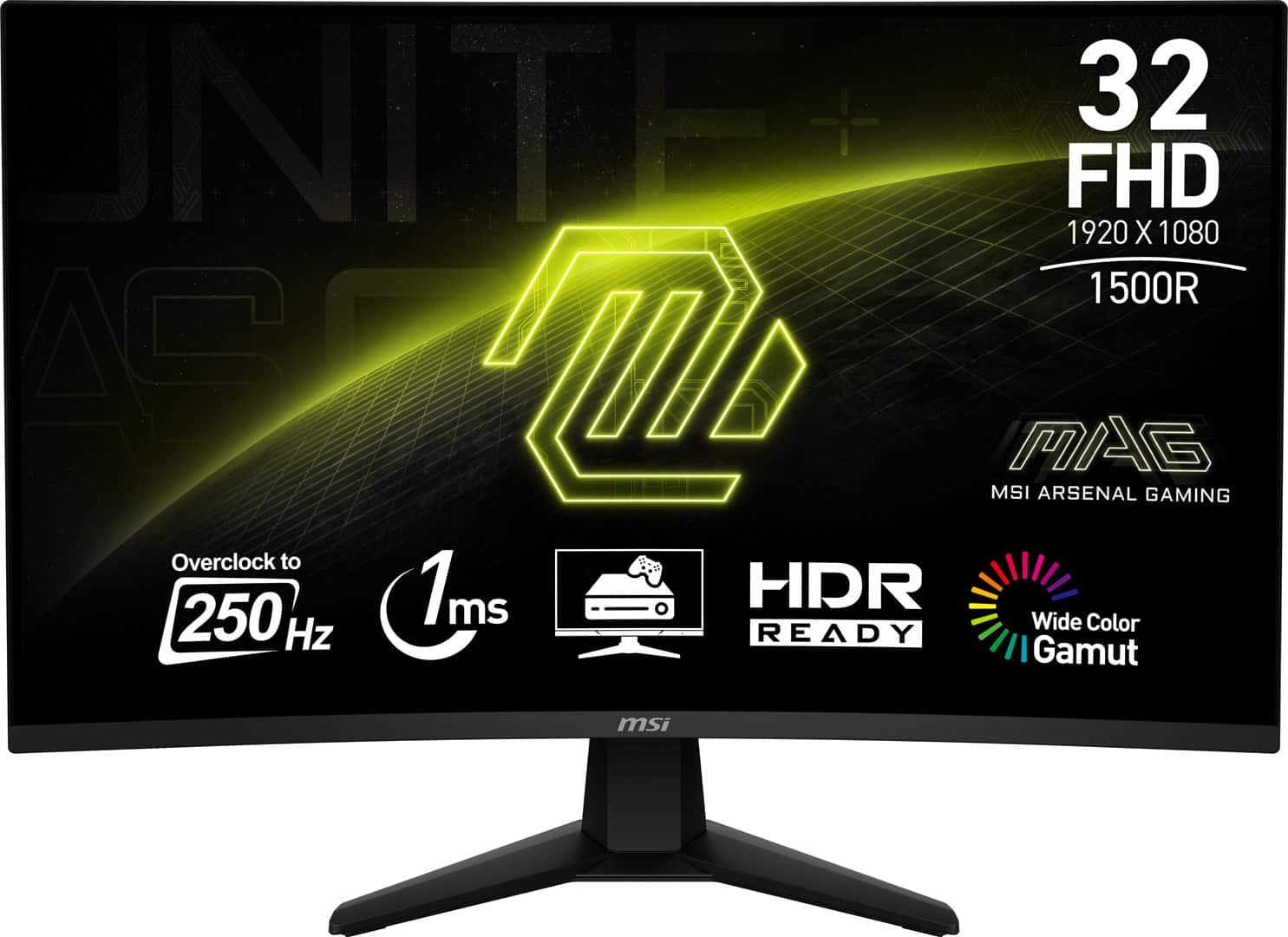 MSI Monitor 31.5" MAG 32C6X FHD 250Hz — zdjęcie 1 z 8