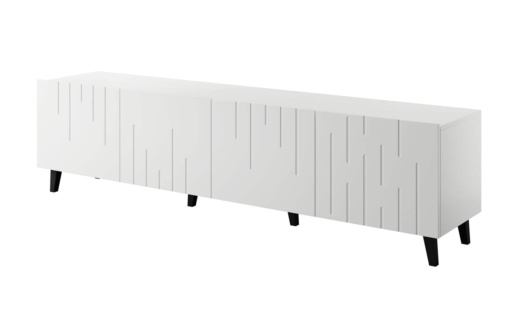 Szafka RTV BARI 200x42x52 biały mat — zdjęcie 1 z 3