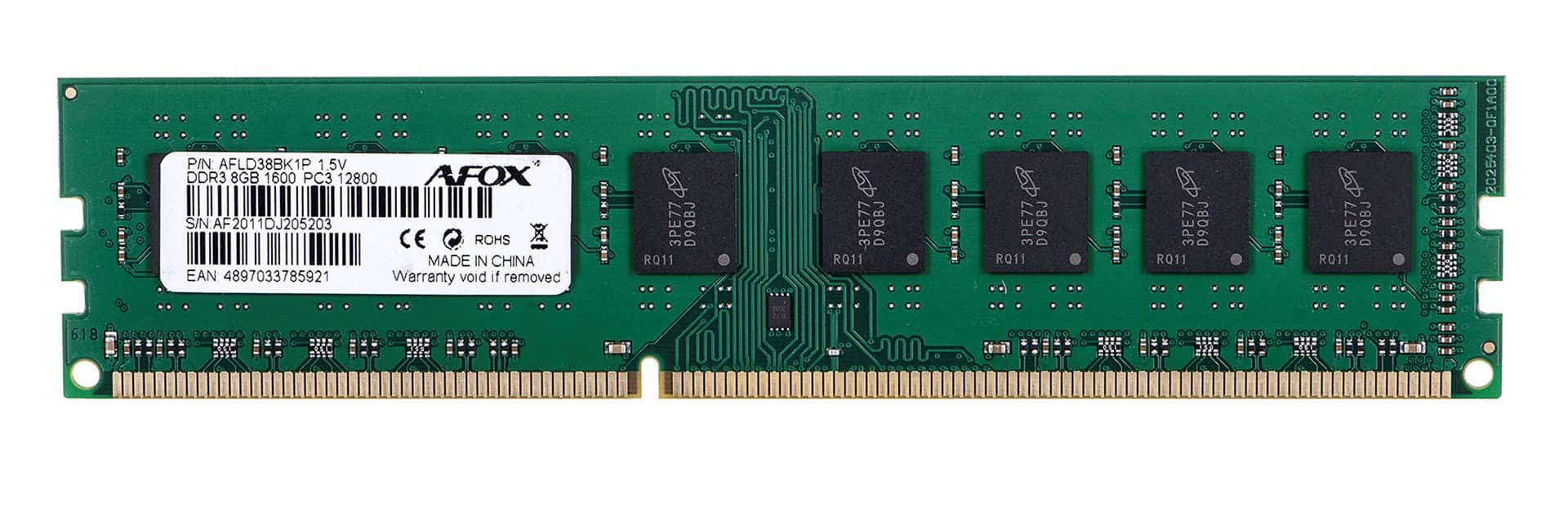 AFOX RAM DDR3 8G 1600MHZ - Pamięć DIMM
