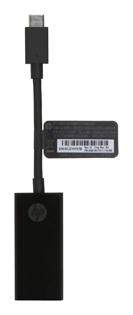 Przejściówka HP USB-C to HDMI 2.0 Adapter czarna 2PC54AA — zdjęcie 1 z 3