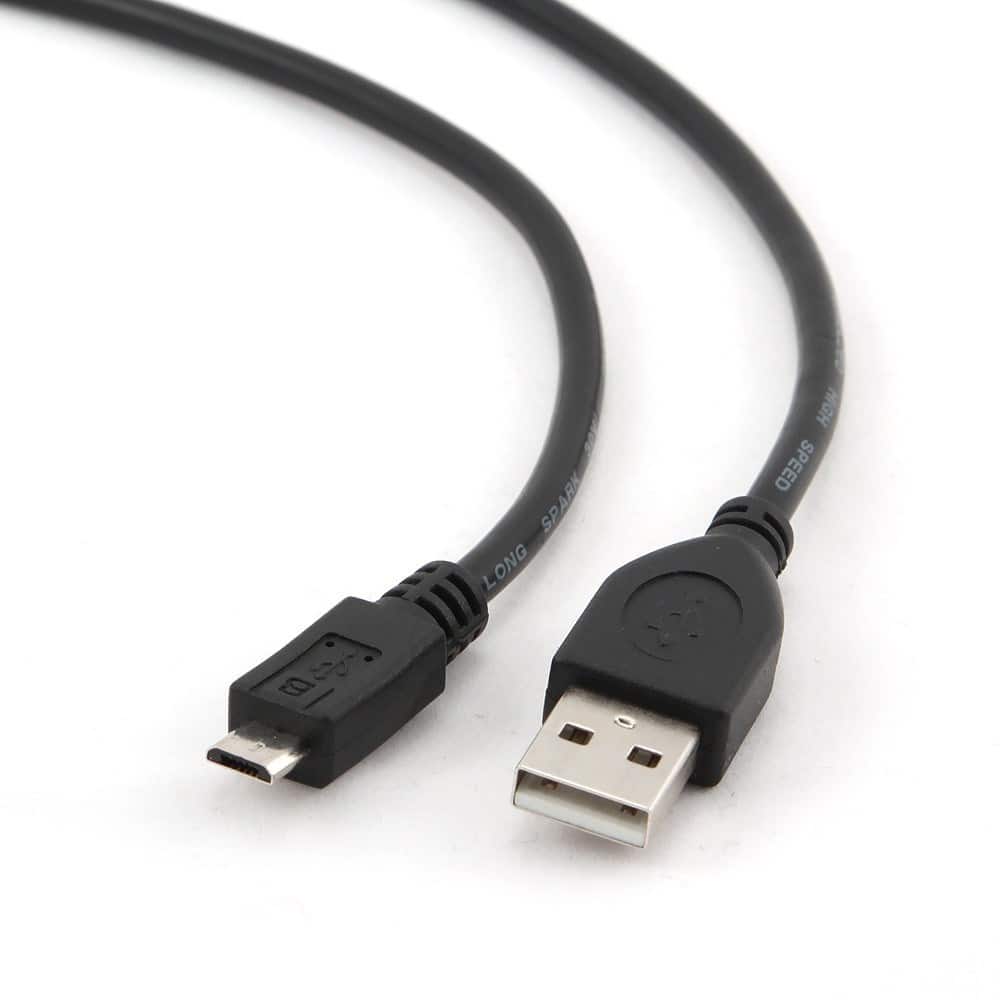 Kabel GEMBIRD CCP-MUSB2-AMBM-6 (USB M - Micro USB M; 1,8m; kolor czarny) — zdjęcie 1 z 3