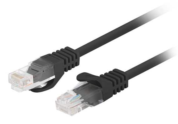 PATCHCORD KAT.6 UTP 2M CZARNY FLUKE PASSED LANBERG 10-PACK — zdjęcie 1 z 2