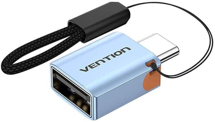 Adapter OTG USB 3.1 Vention USB-C do USB-A ze smyczą  stop aluminium — zdjęcie 1 z 4