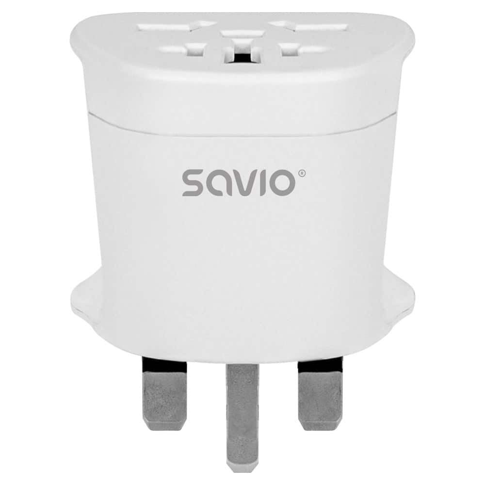 SAVIO ADAPTER PODRÓŻNY GNIAZDO GLOBALNE - WTYK UK AP-05 — zdjęcie 1 z 6