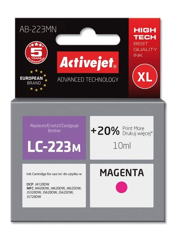 Activejet AB-223MN Tusz 10ml Czerwony do Brother MFC