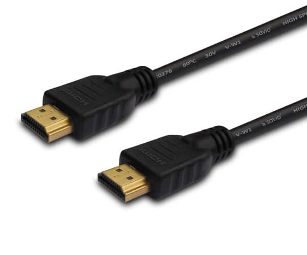 Kabel SAVIO cl-08 (HDMI M - HDMI M; 5m; kolor czarny) — zdjęcie 1 z 2