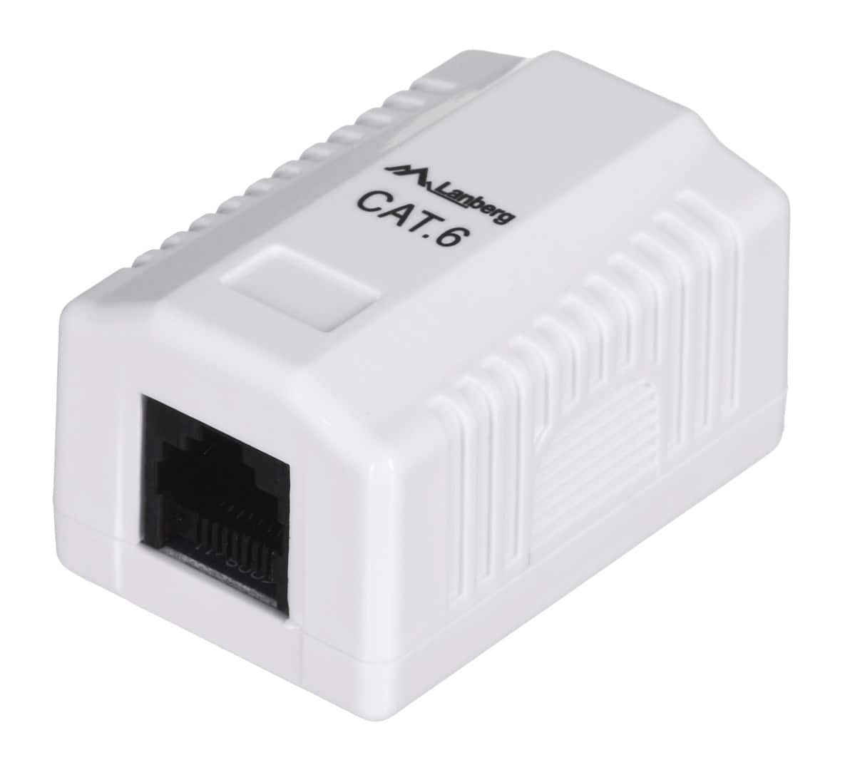 Gniazdo natynkowe Lanberg OU6-0001-W, 1x RJ45, biały — zdjęcie 1 z 6
