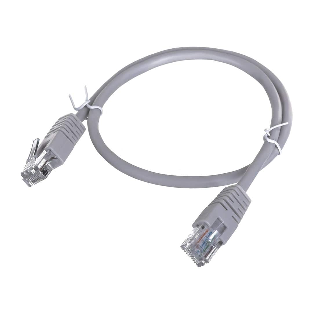 Kabel UTP GEMBIRD PP12-1M, 1m, Cat5e, szary
