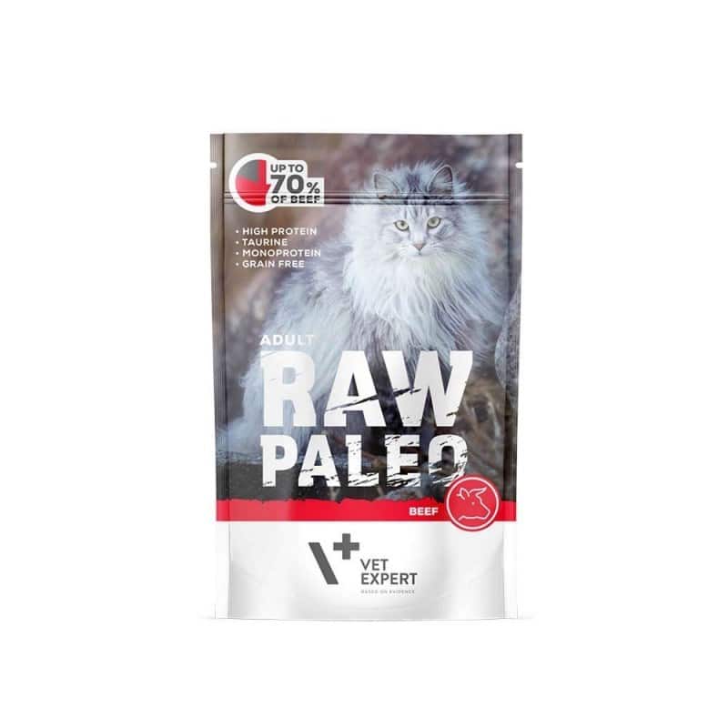 VetExpert Raw Paleo adult cat - Wołowina saszetka 100g — zdjęcie 1 z 2