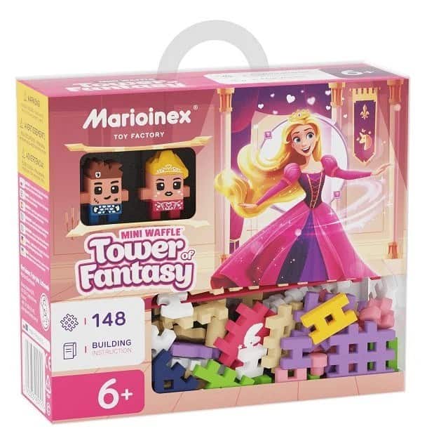 MARIOINEX Klocki Mini Waffle Princess Wieża Fantazji, 148 elementów — zdjęcie 1 z 8